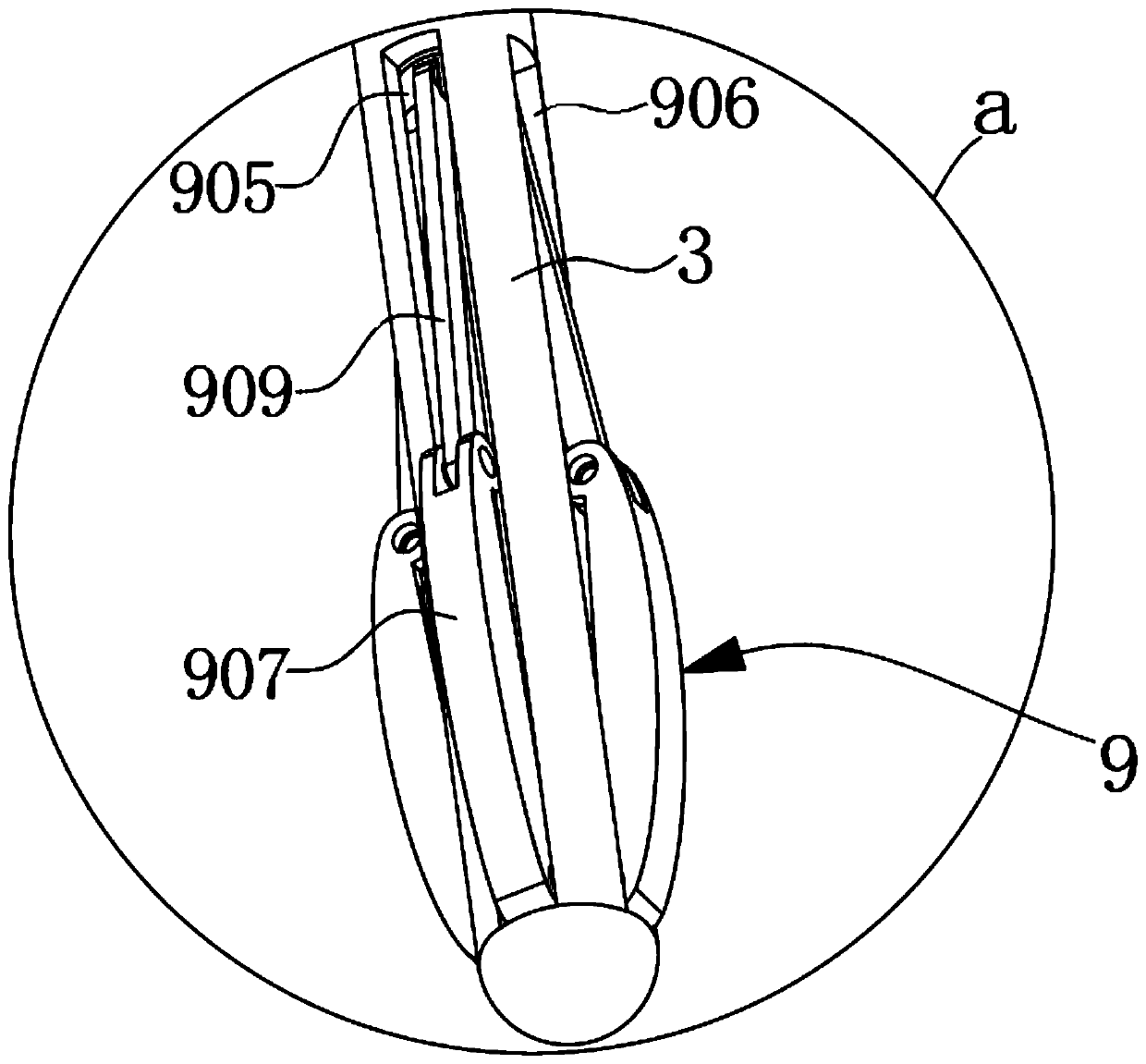 Uterine curettage device for obstetrics and gynecology department