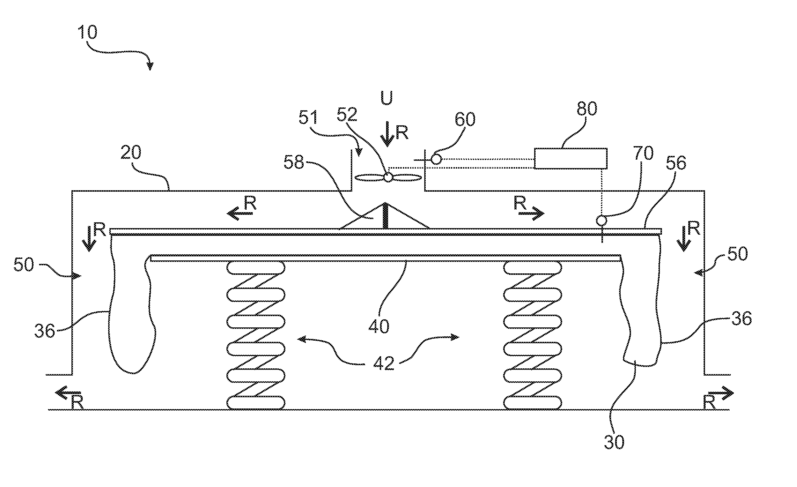 Cooling device for a protective respiratory apparatus