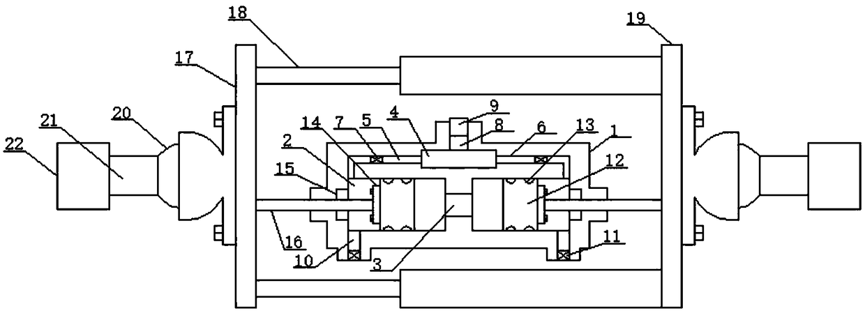 Middle tension adjusting device for pretightening force control for facilities