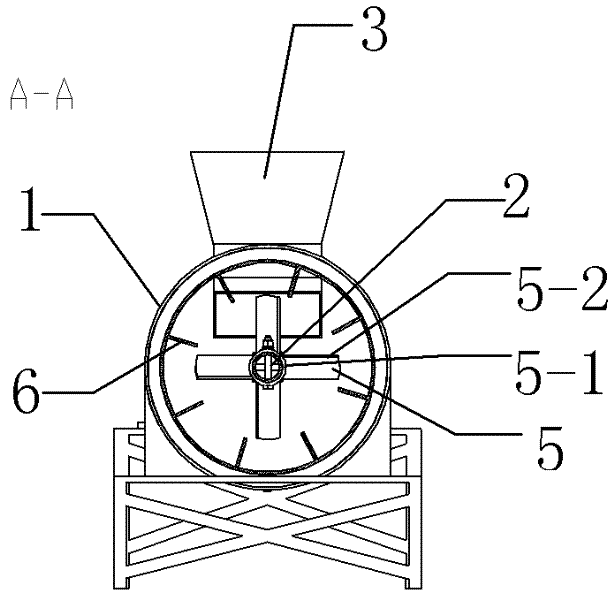 Powdery and granular garbage stirrer