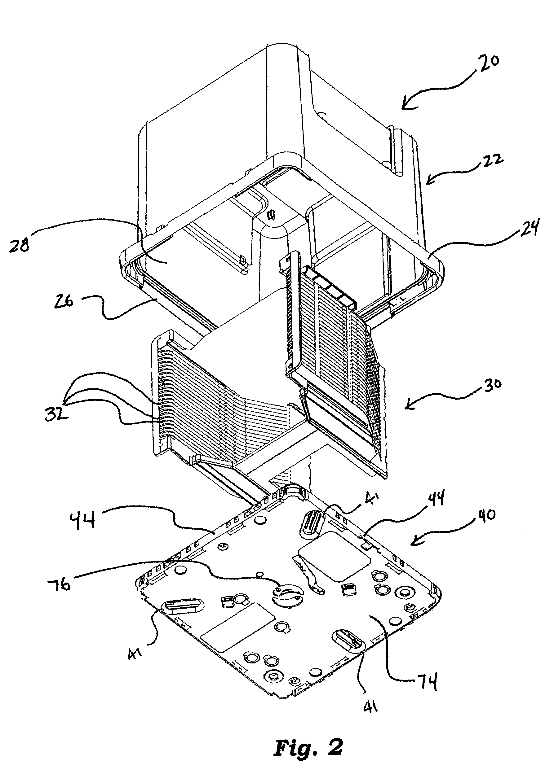 Wafer container door with particulate collecting structure