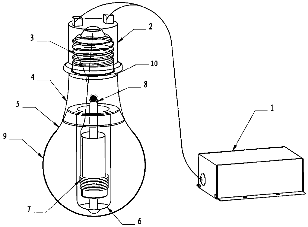 Split type high-frequency internally-coupled eye protection lamp