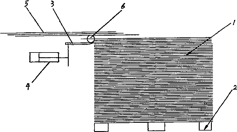 Device and method for the automatic replacing of the paper liner plate