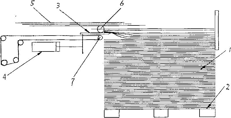 Device and method for the automatic replacing of the paper liner plate