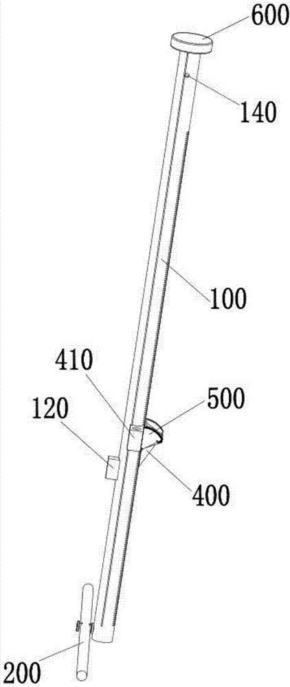 Accommodated measuring device for accurately measuring thickness of floor slab