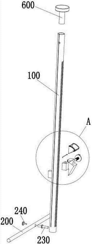 Accommodated measuring device for accurately measuring thickness of floor slab