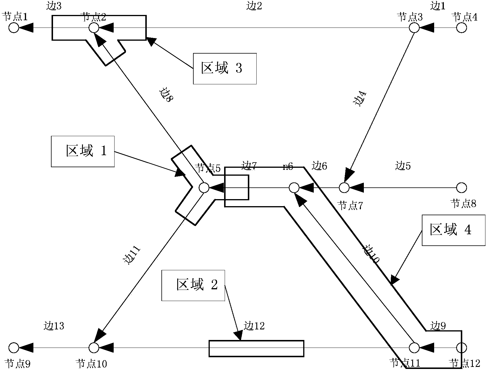 Method for generating track traffic route topological graph by directed graph method