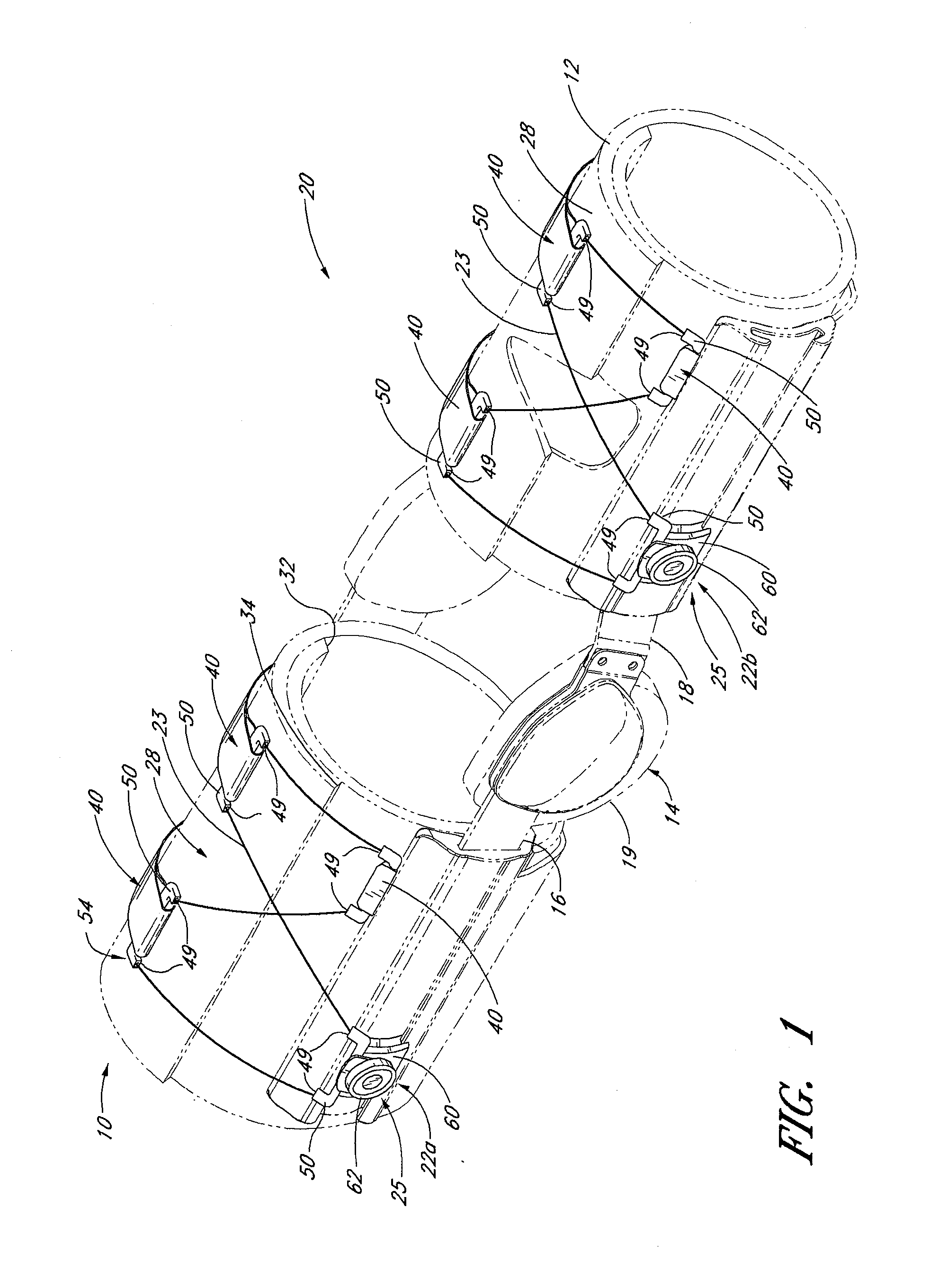 Closure system for braces, protective wear and similar articles