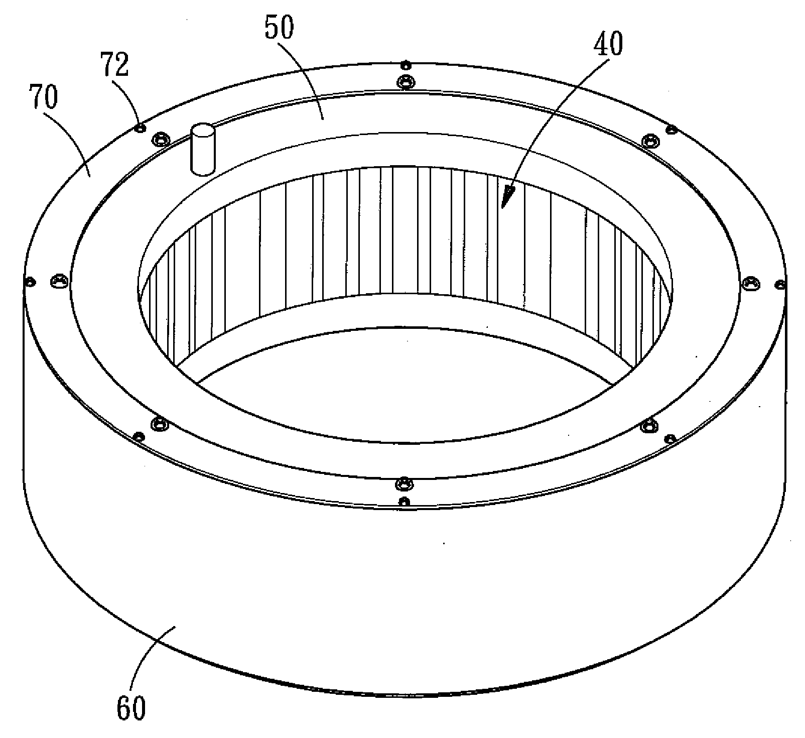 Water Cooled Stator for a Direct Drive Torque Motor