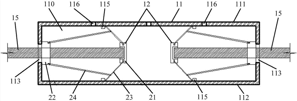 Fiber composite material rib connecting piece