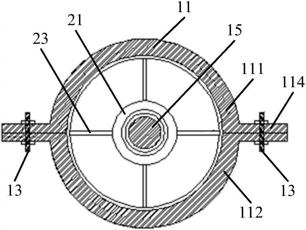 Fiber composite material rib connecting piece