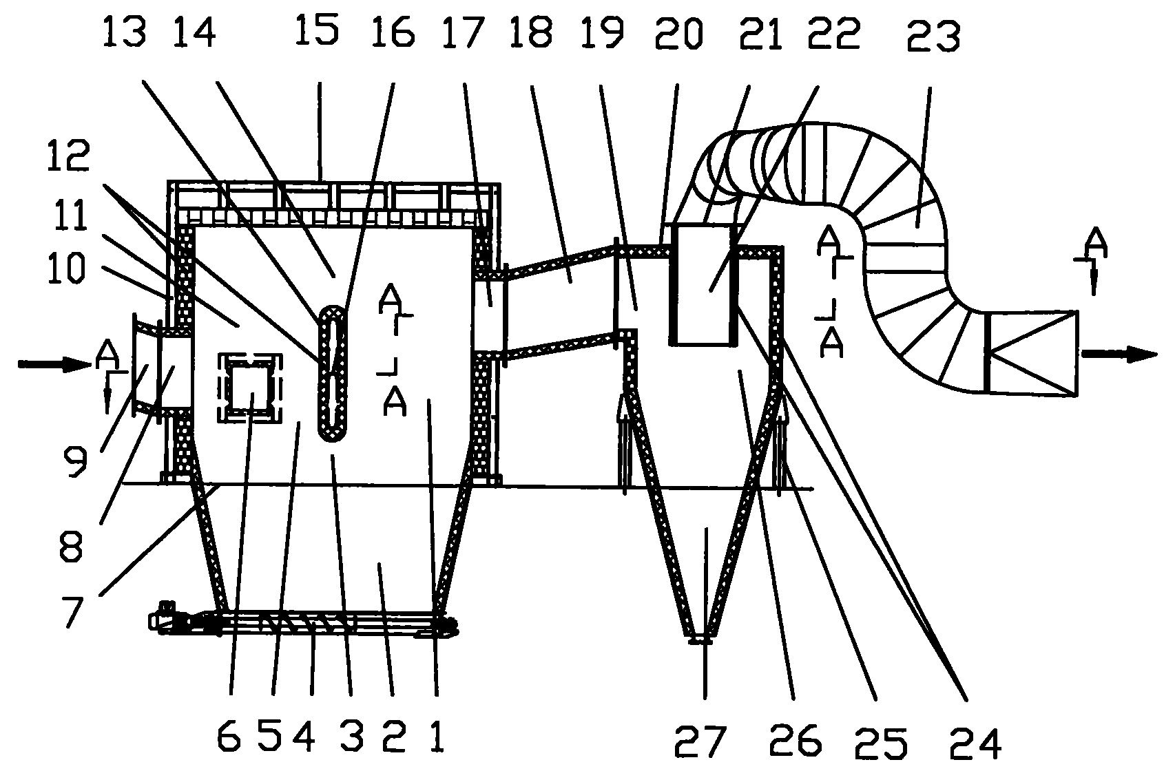 Device for pretreating waste incineration smoke