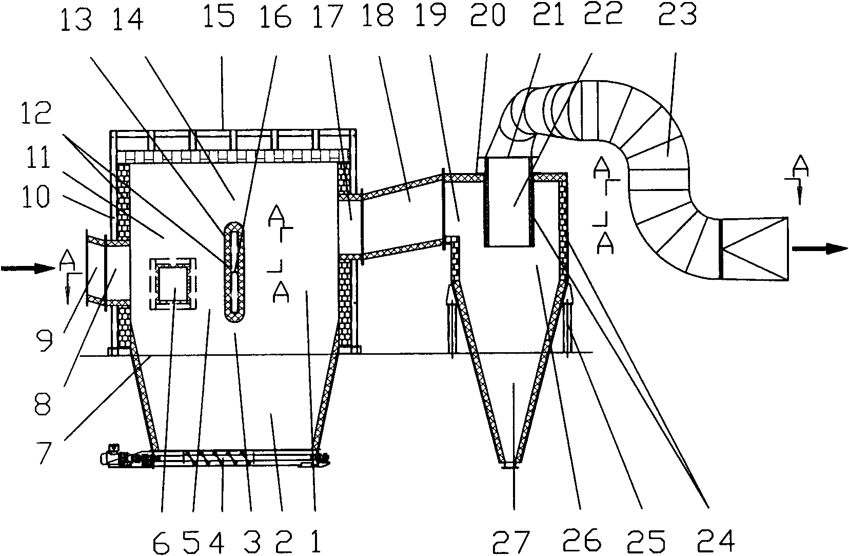 Device for pretreating waste incineration smoke