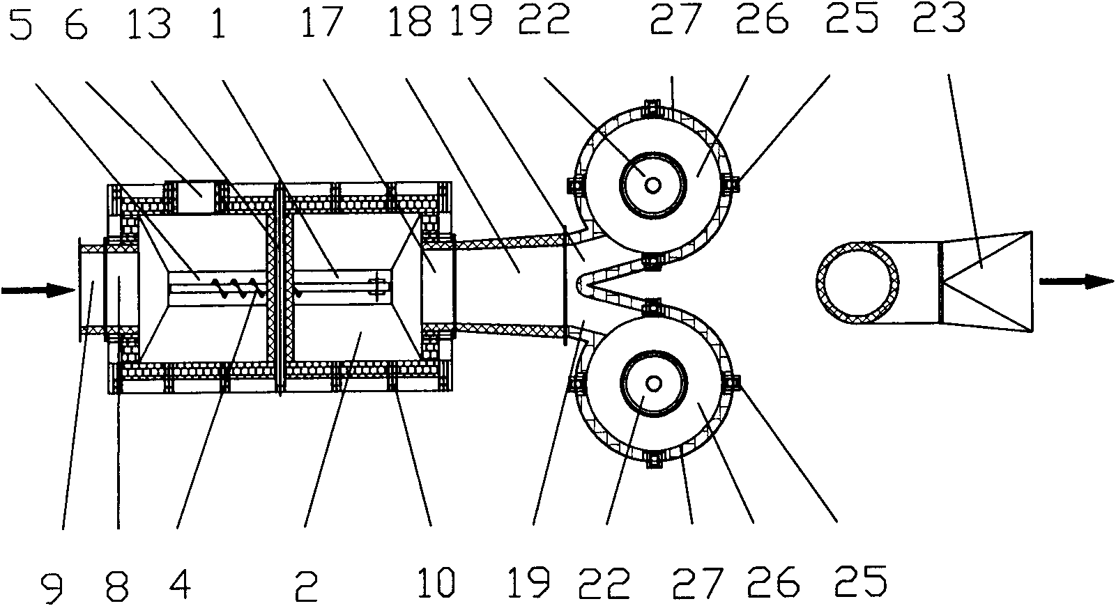 Device for pretreating waste incineration smoke