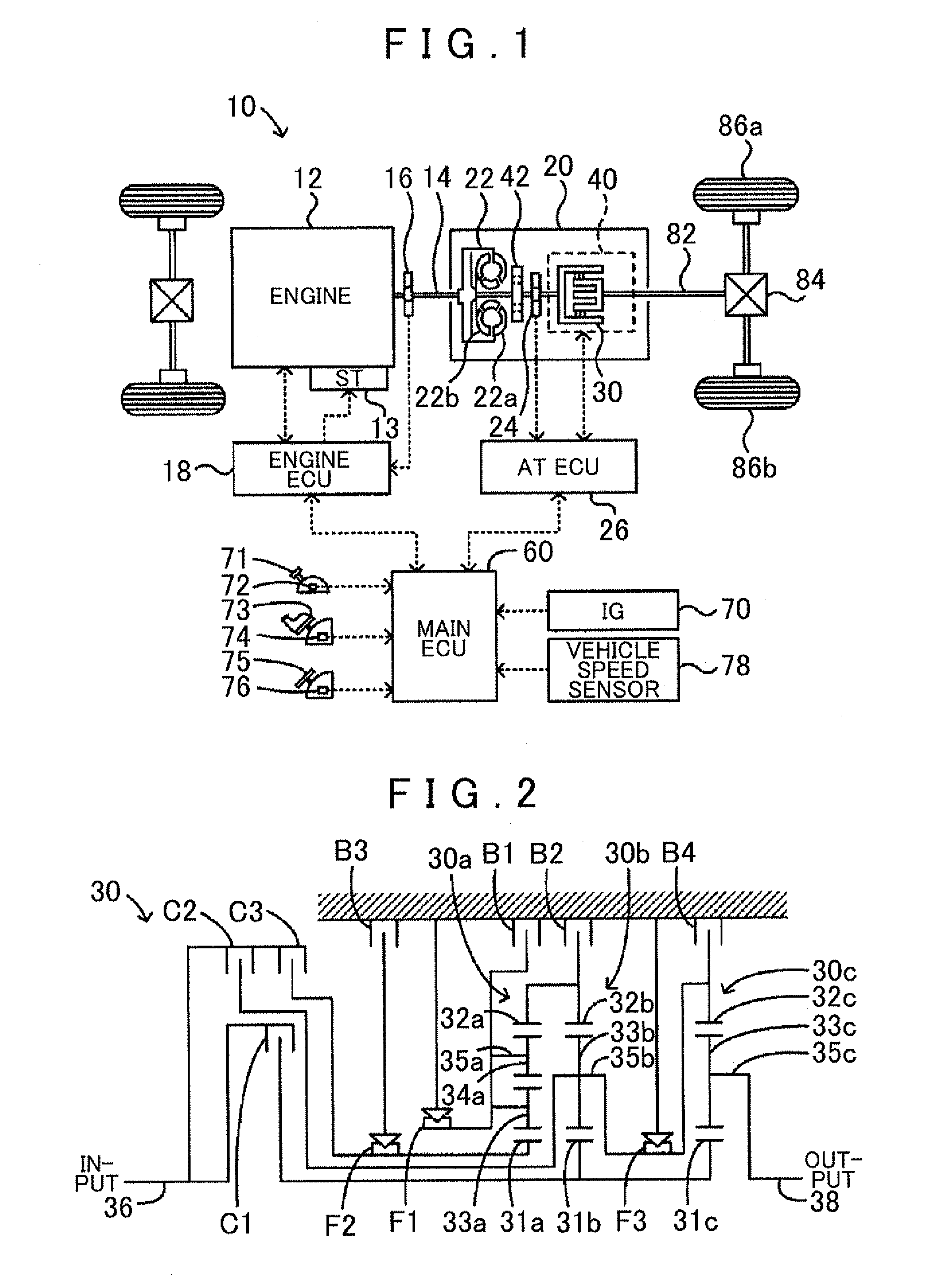 Power transmitting device and vehicle having same mounted thereon