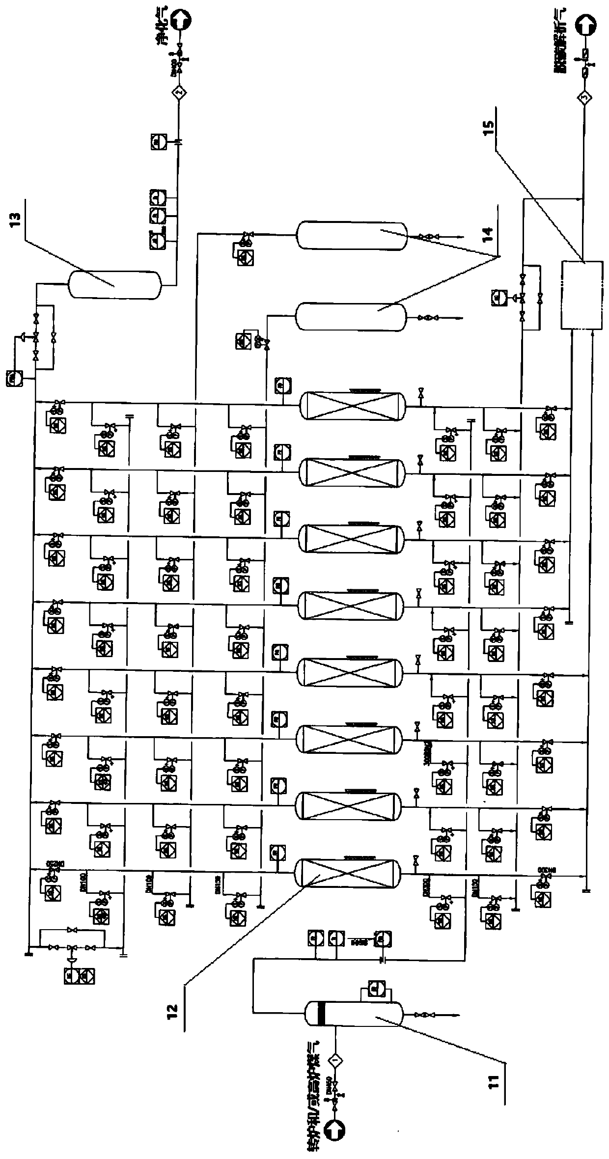 A method for decarbonizing converter and/or blast furnace gas