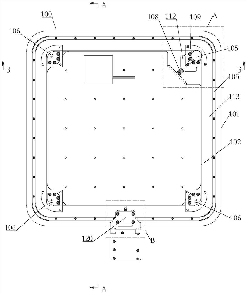 An annular inspection driving mechanism outside a material cabin and an annular inspection mechanism