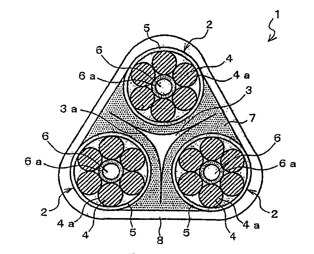 Three-conductor cable