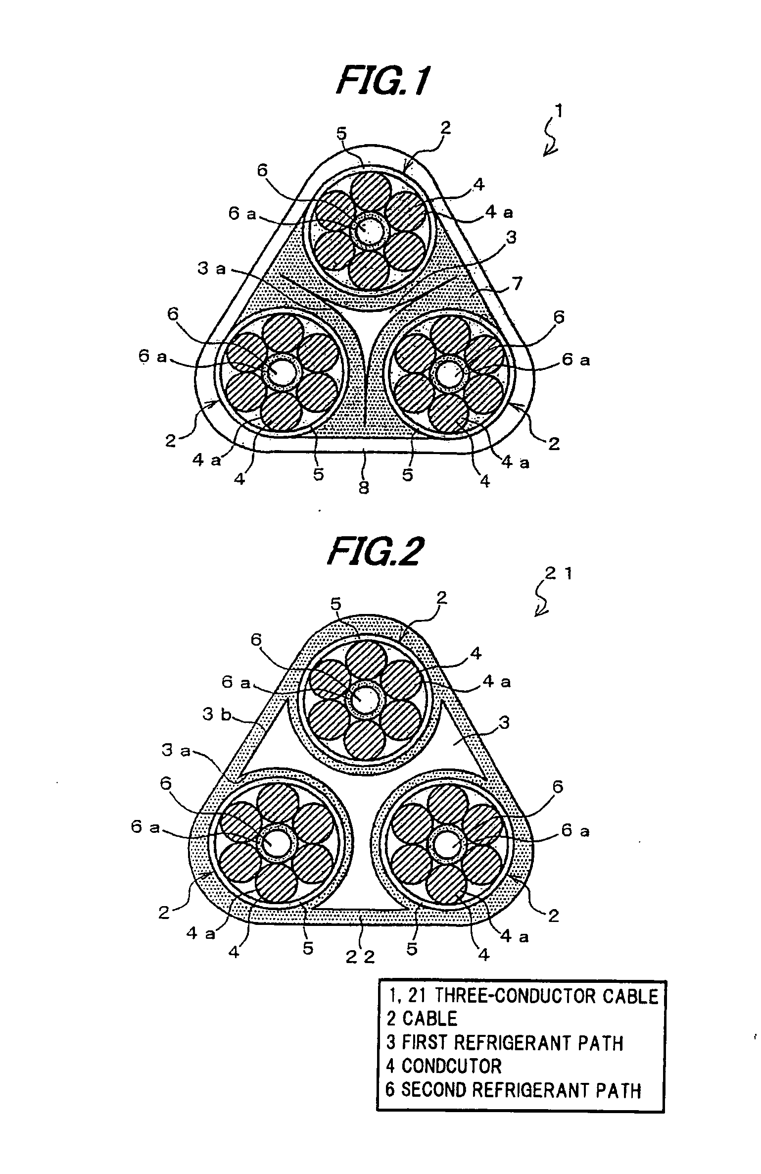 Three-conductor cable