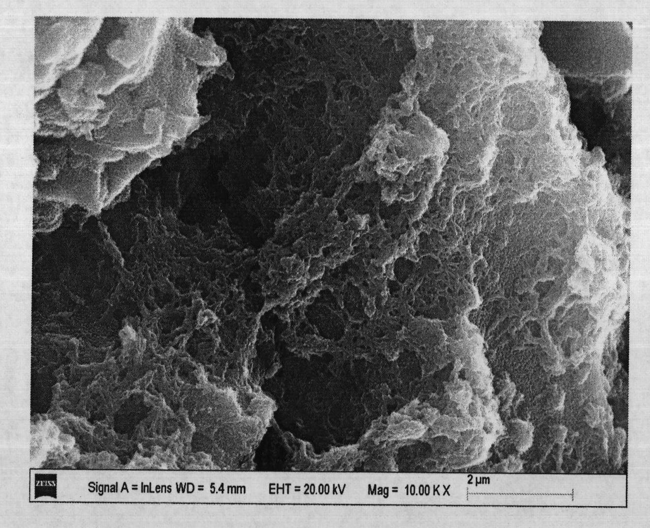 Method for preparing bamboo charcoal/polyaniline composite material by adopting bamboo charcoal