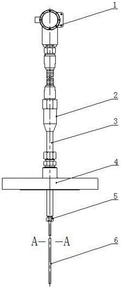 Multi-point thermocouple based on single temperature measuring core