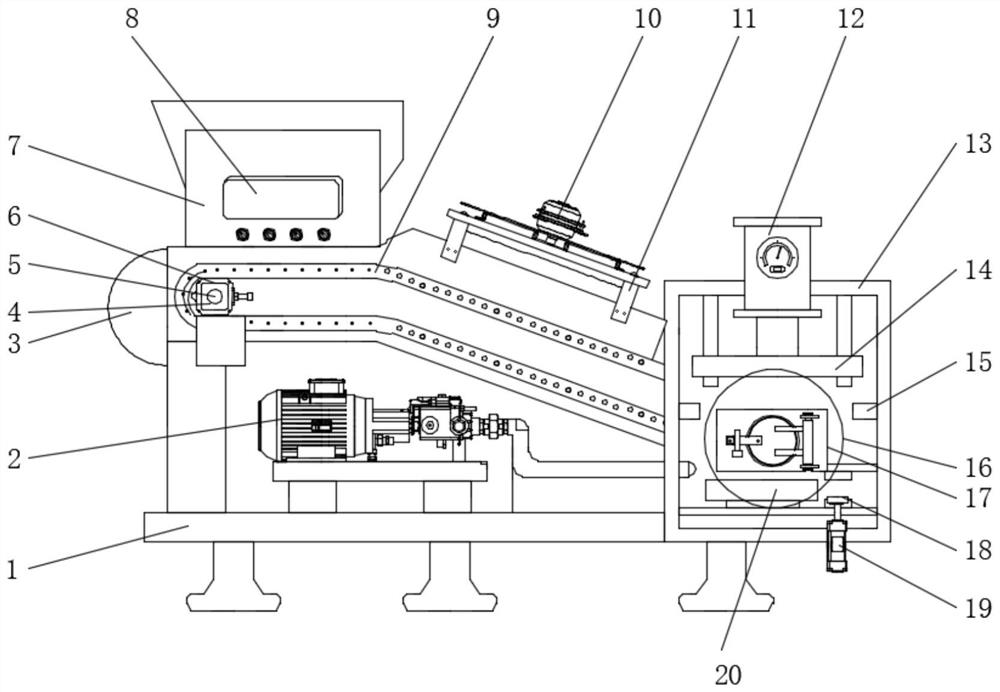 Dried peeled shrimp vacuum packaging device for aquatic product processing