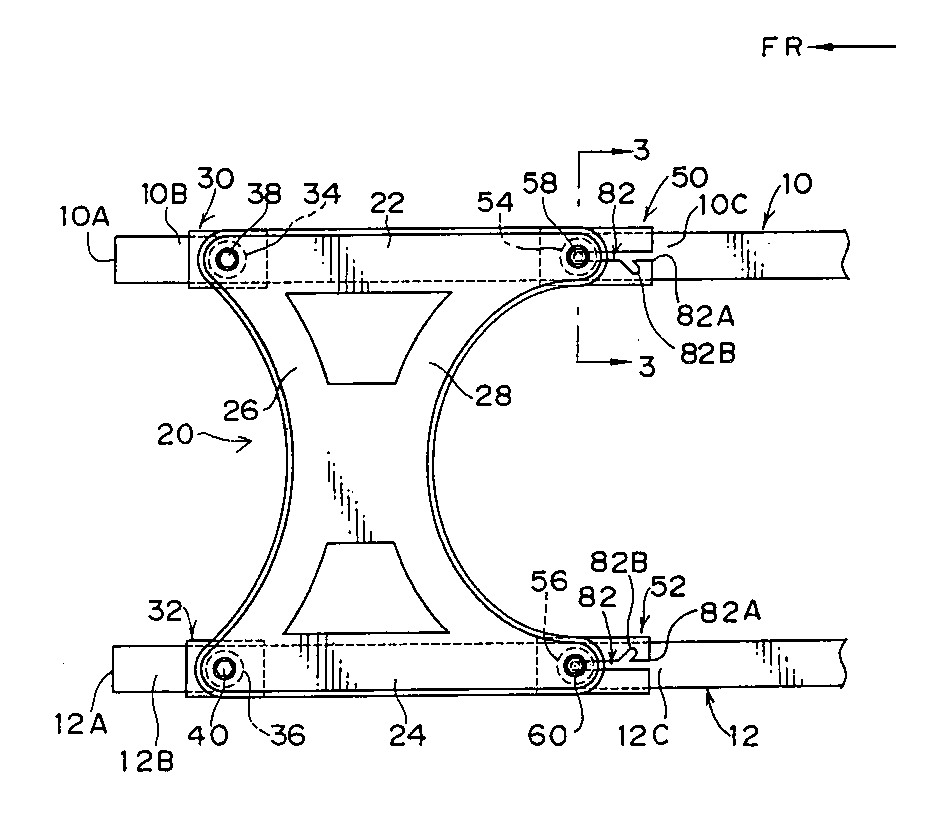 Front body structure of vehicle