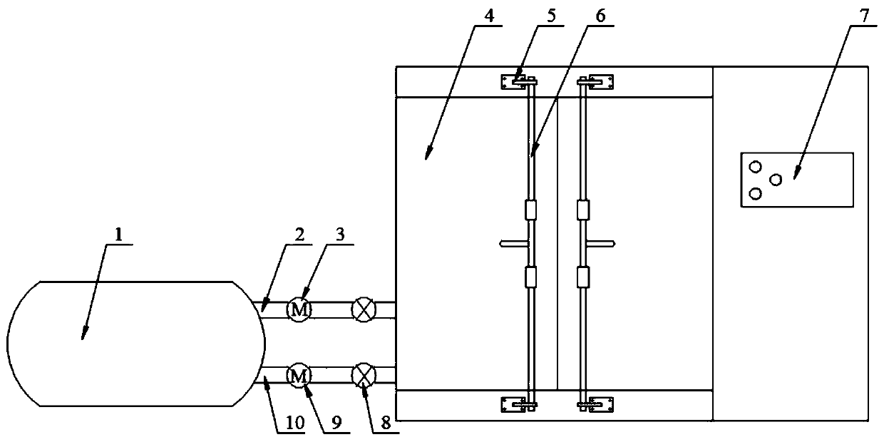 Concrete tidal environment test box and test method