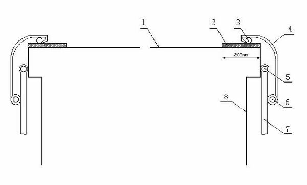 Device for sealing upper cover of mining clinker car