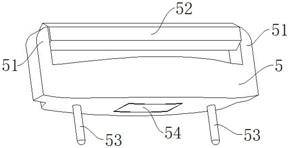 A connector for flip type front hanging glasses and front hanging glasses