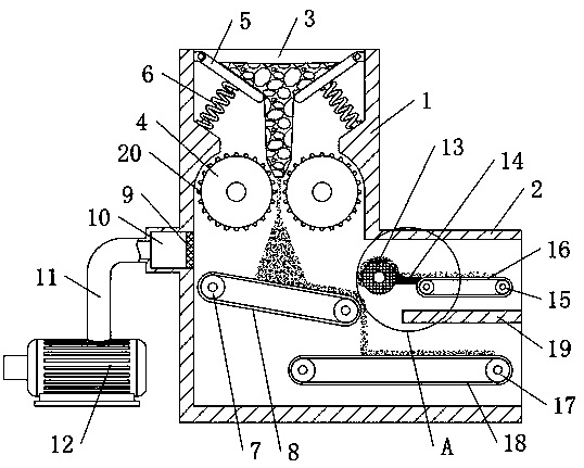 Classified processing device for construction wastes