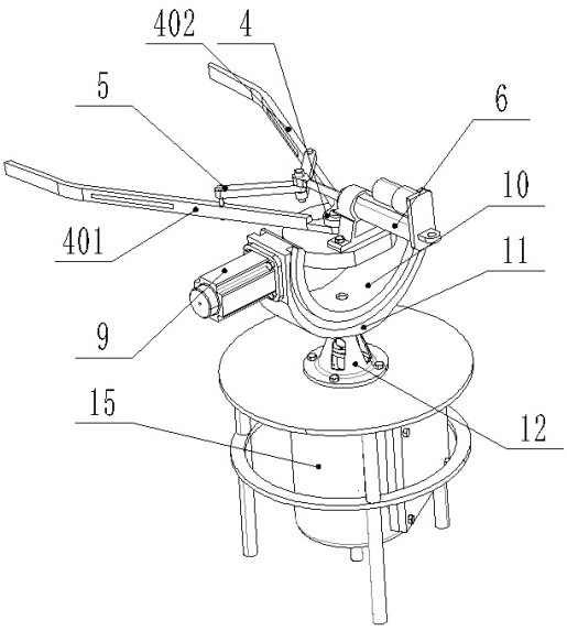 Forged piece clamping device suitable for forging machining