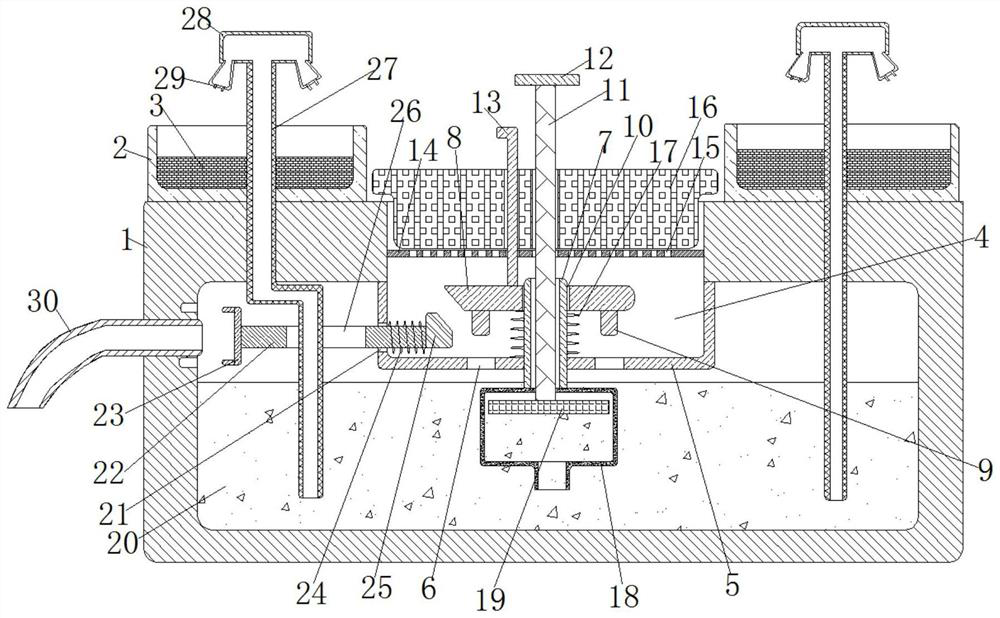 A drainage device for multi-layer environment-friendly permeable floor