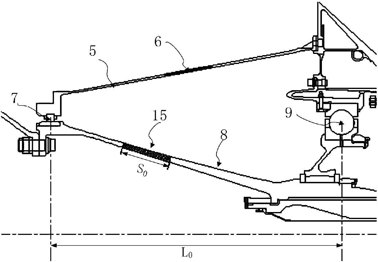 Load shedding device for fan blade out (FBO) event of aero-engine