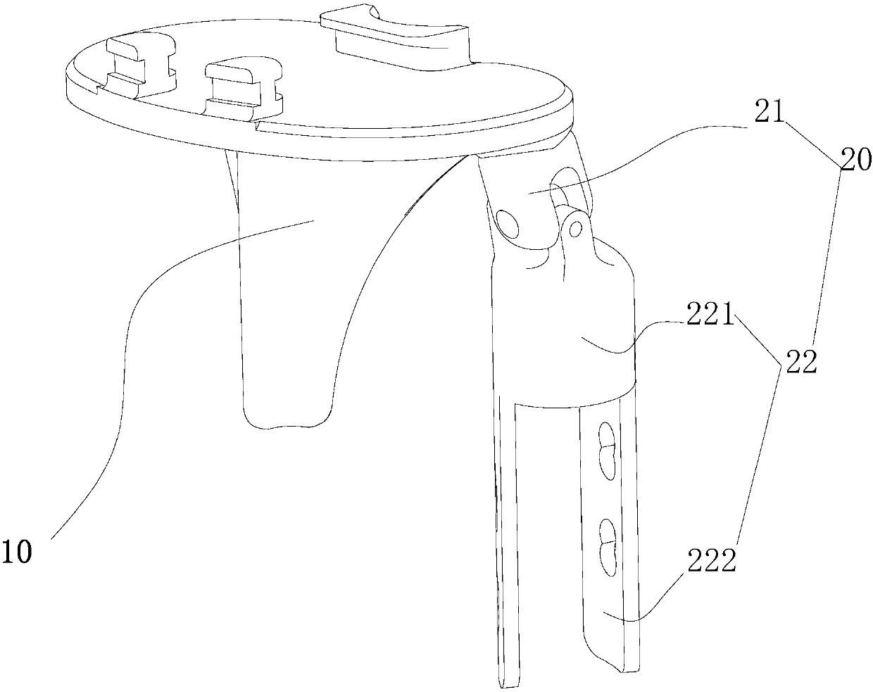 Tibial plateau prosthesis assembly and knee joint prosthesis assembly with same