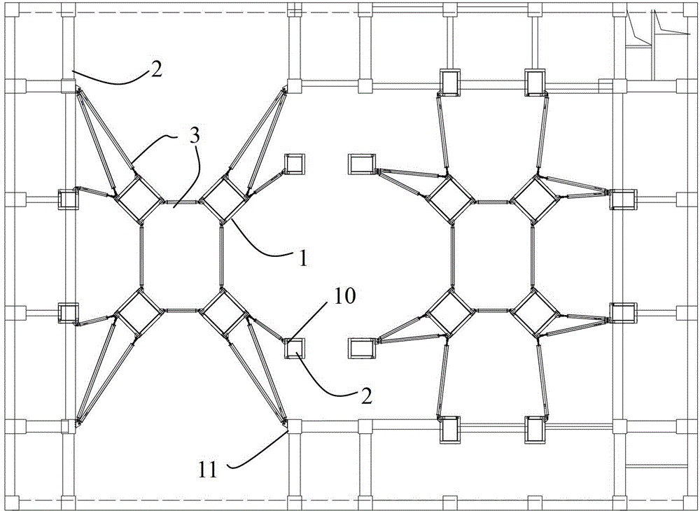 High-formwork support system for roof