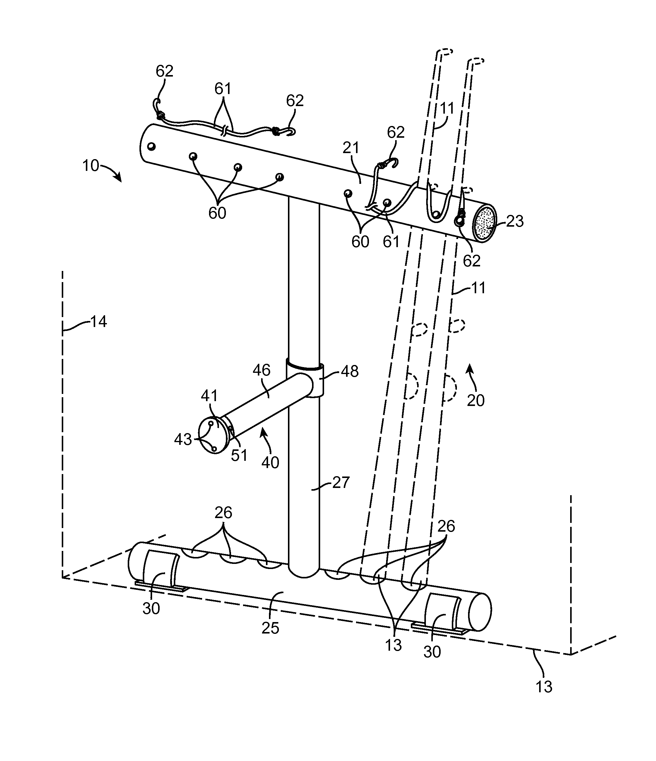 Transportable fishing rod holder