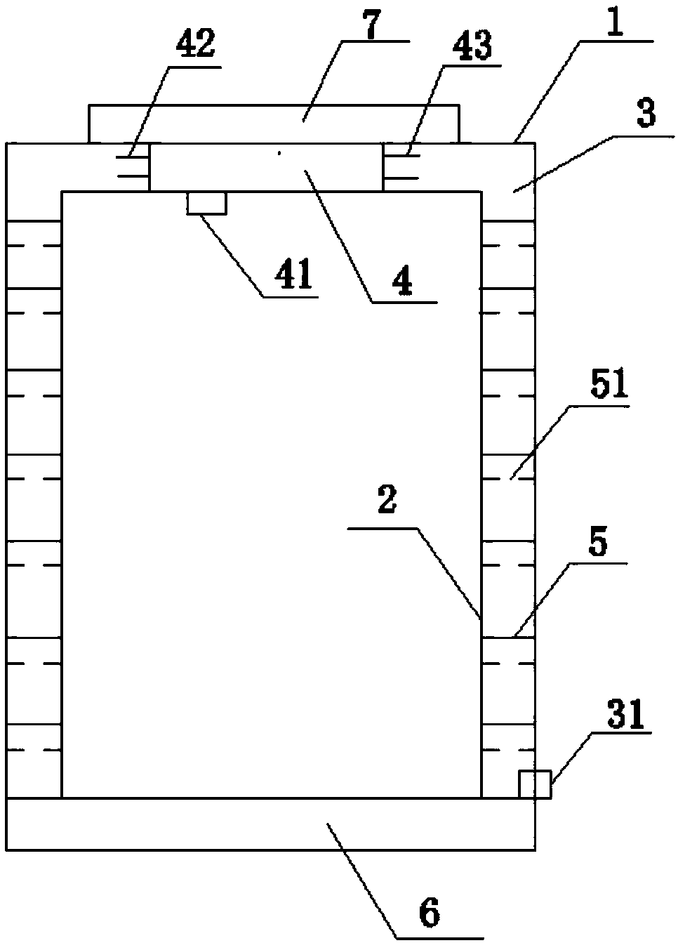 Cooling-type wall-attached elevator