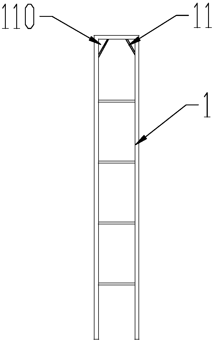 Foldable hanging cage for hole operation in limited space