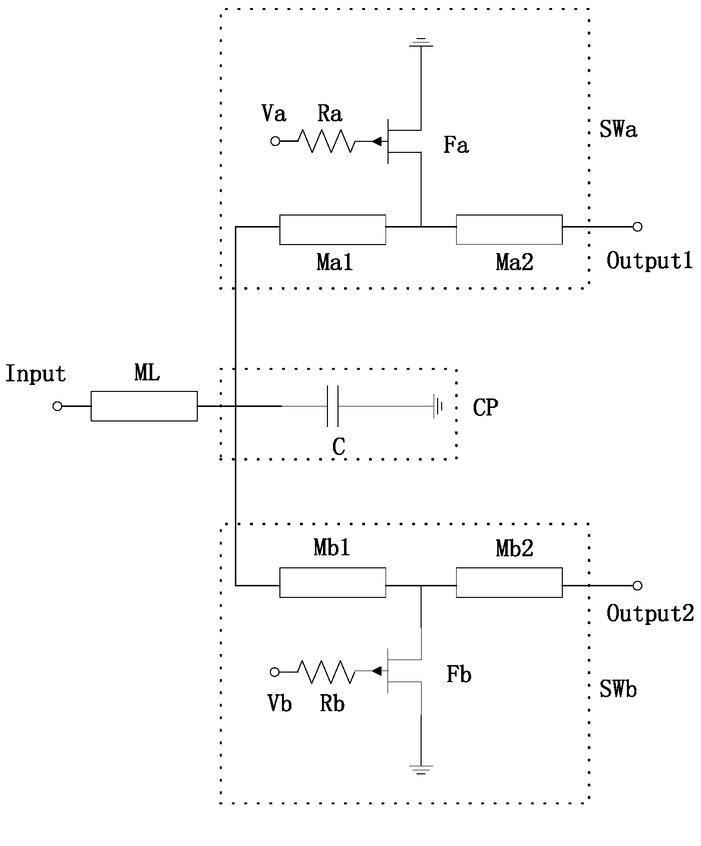 Microwave single-pole multi-throw switch