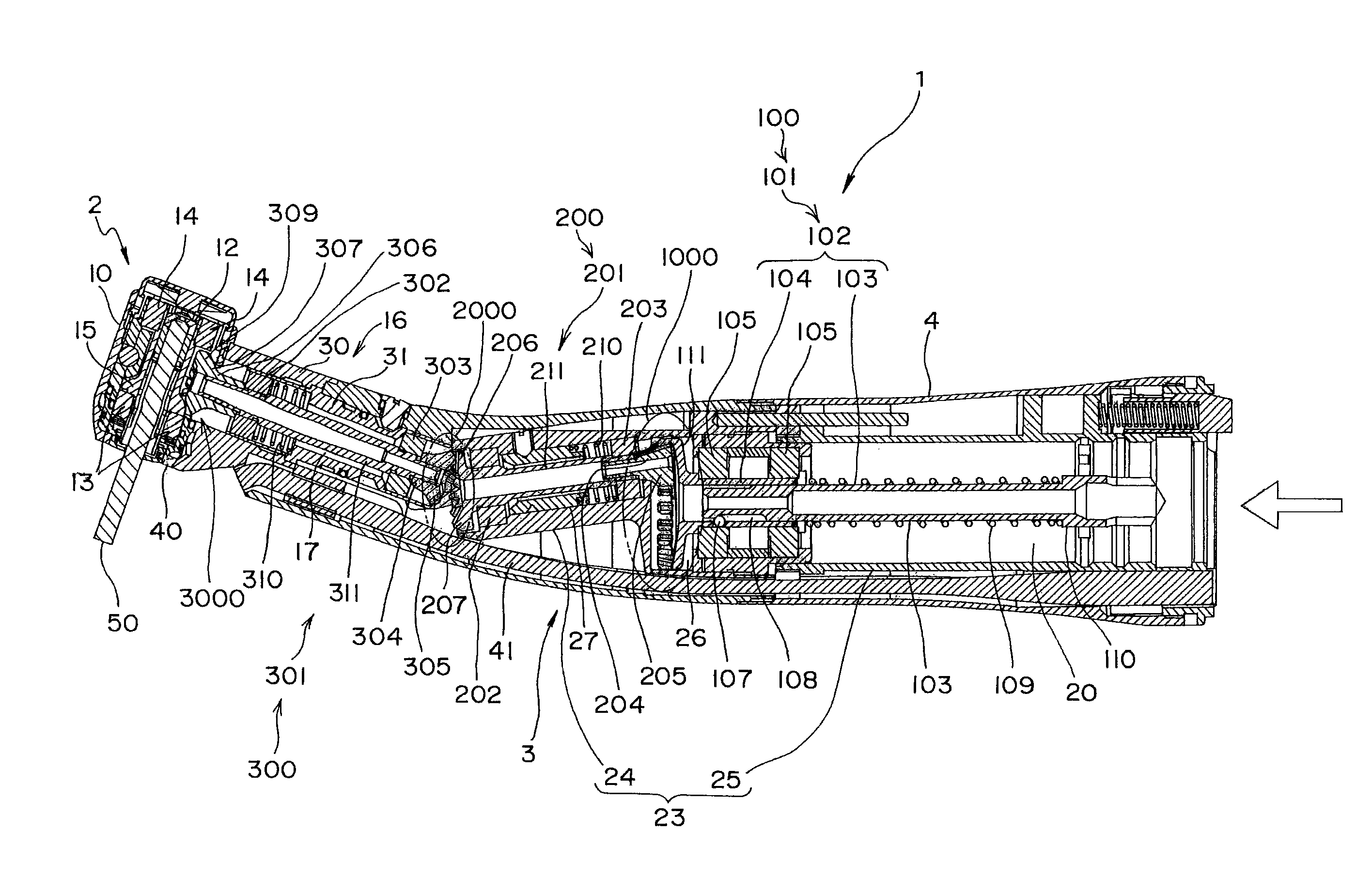 Medical or dental handpiece