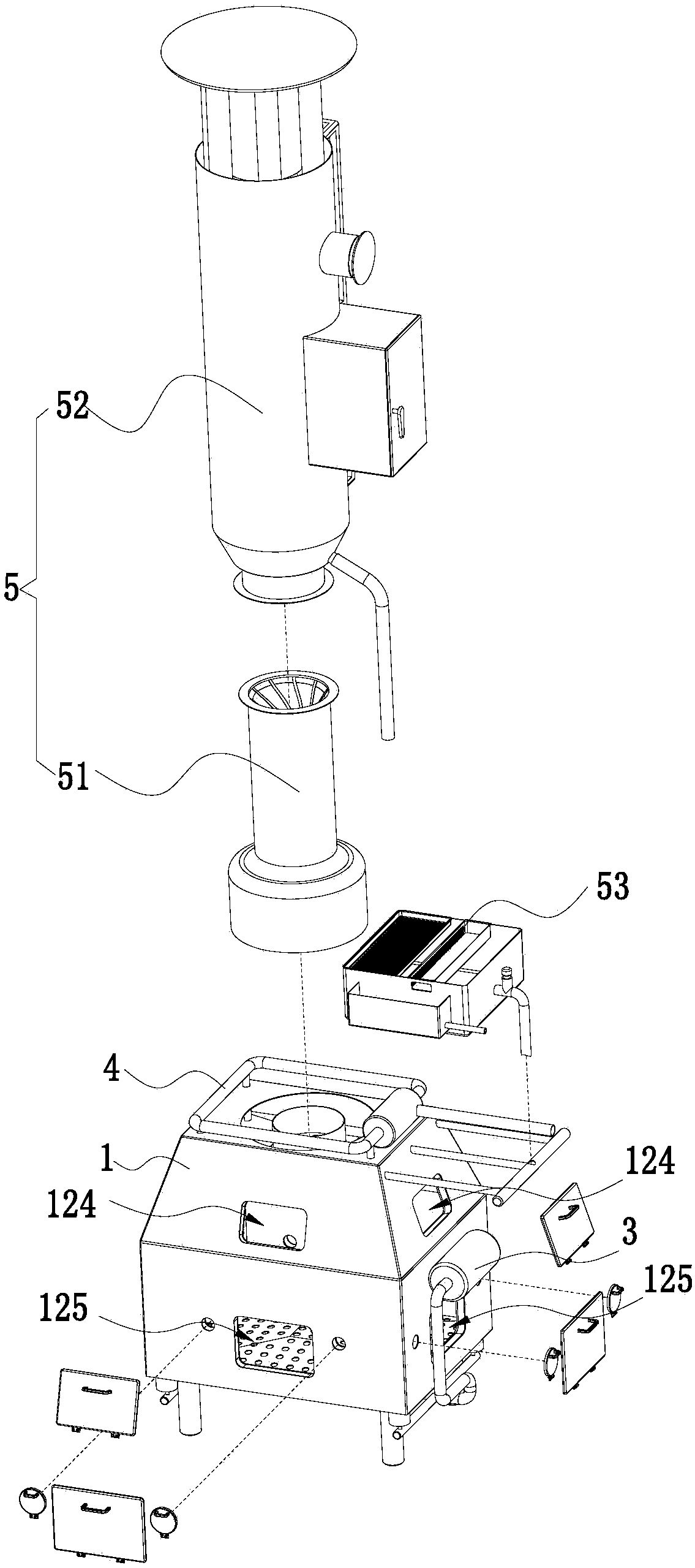 Domestic waste treatment device