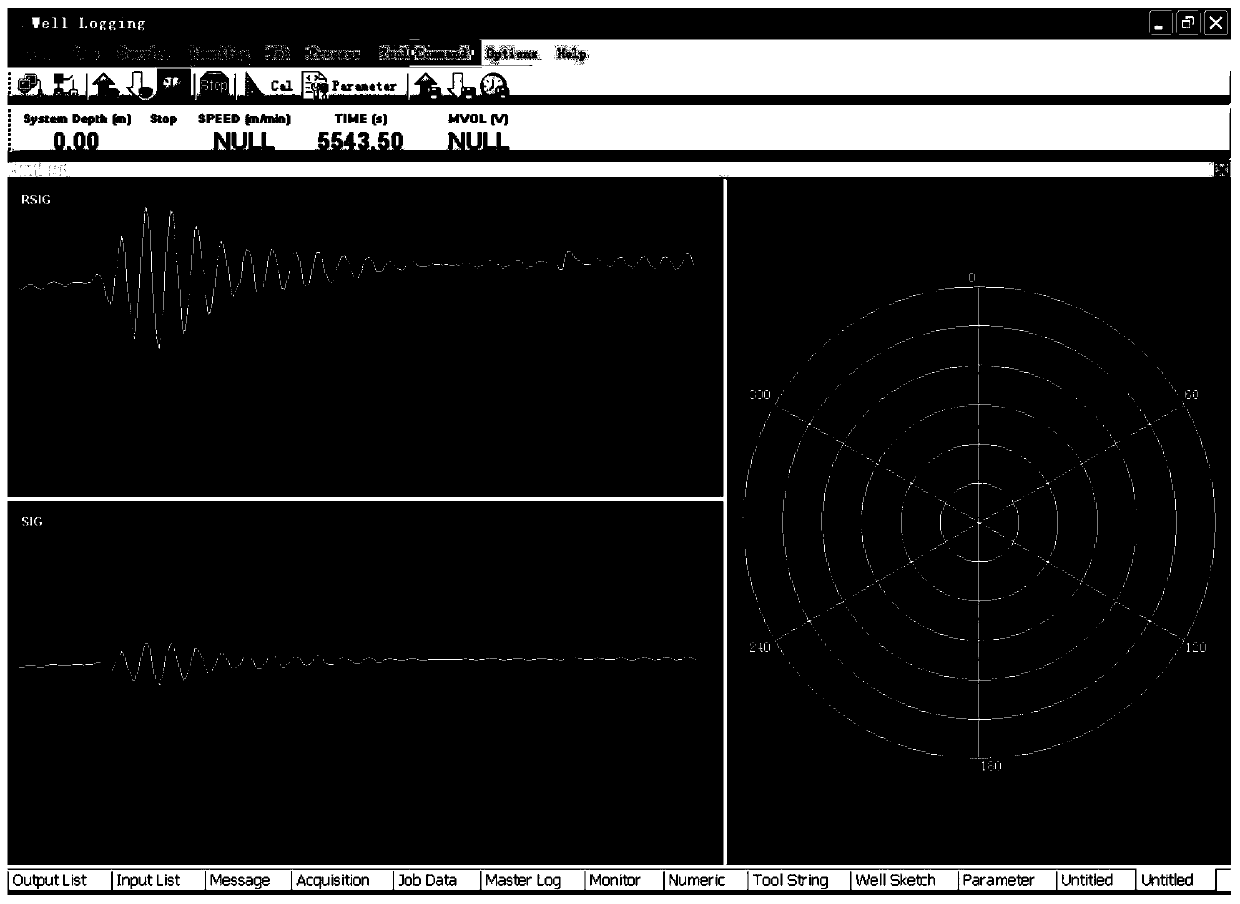 Ultrasonic imaging well measuring method