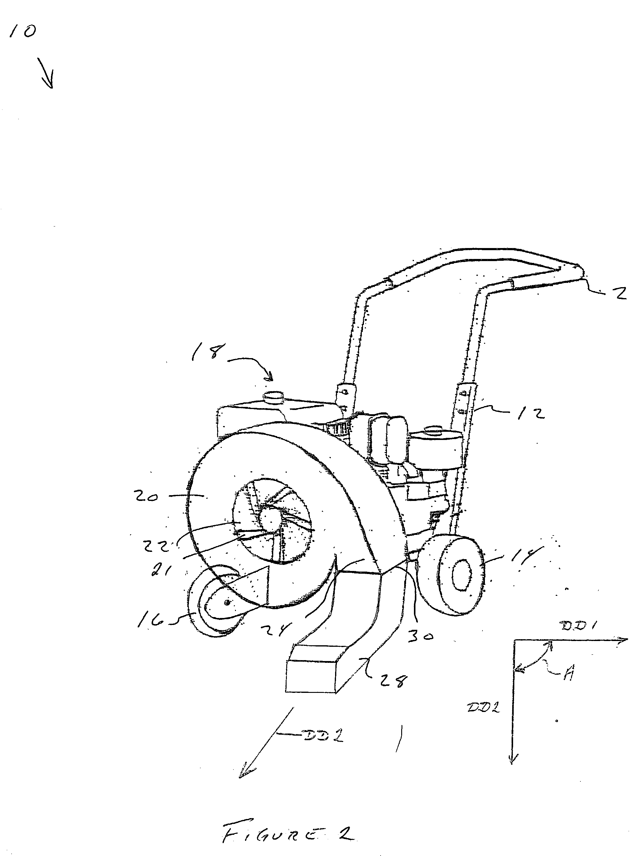 Blower with directional output nozzle