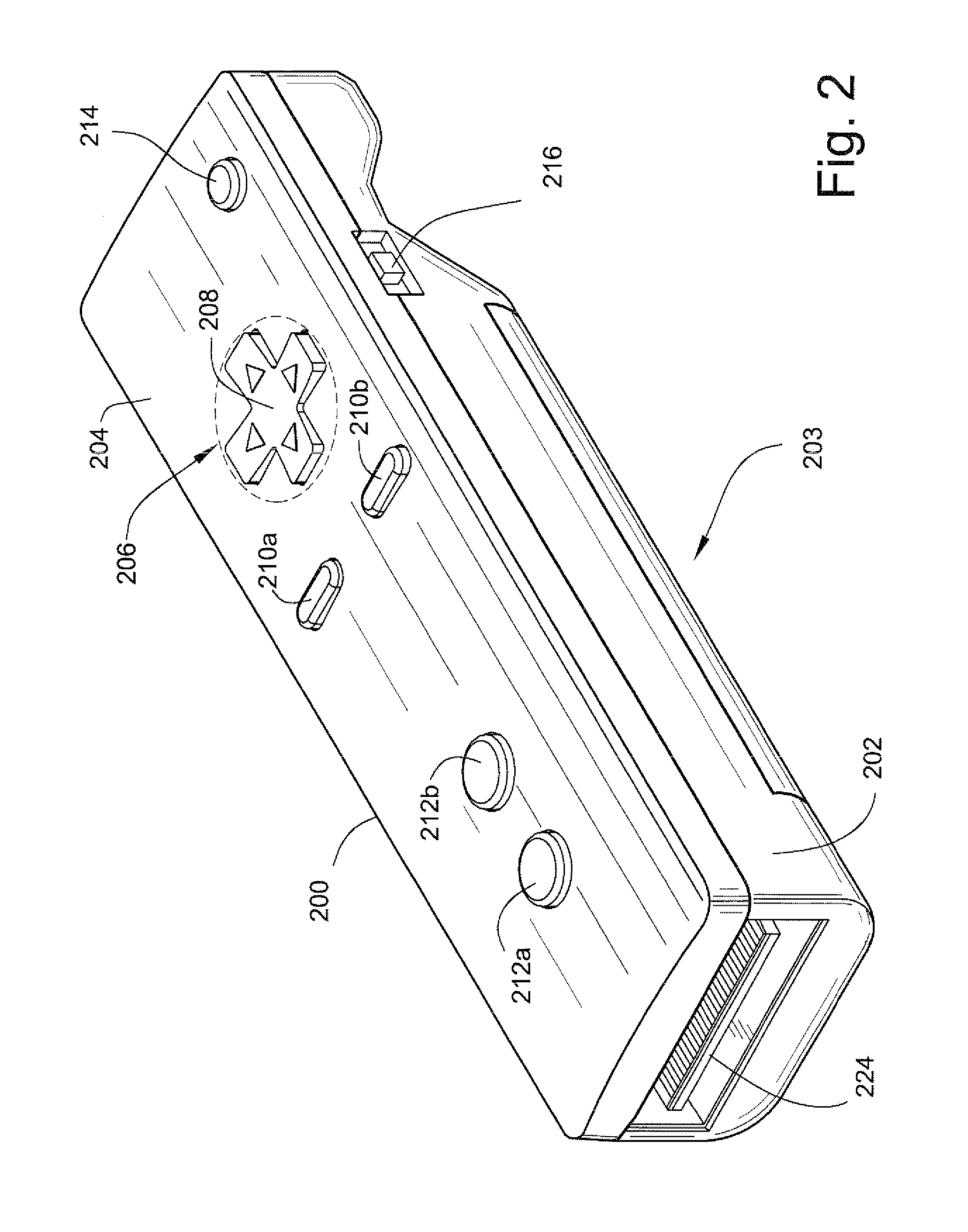 Video game system with wireless modular handheld controller