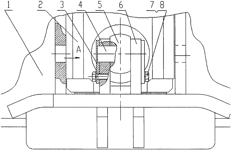 Longitudinal beam oil cylinder support for rotary drilling rig