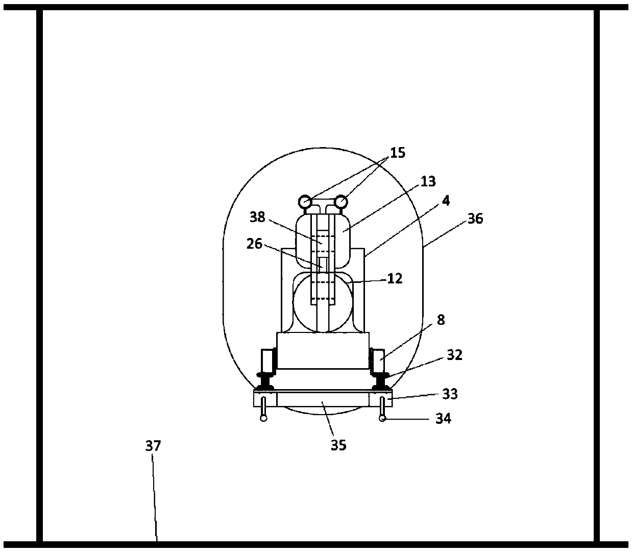 Rail type spraying robot