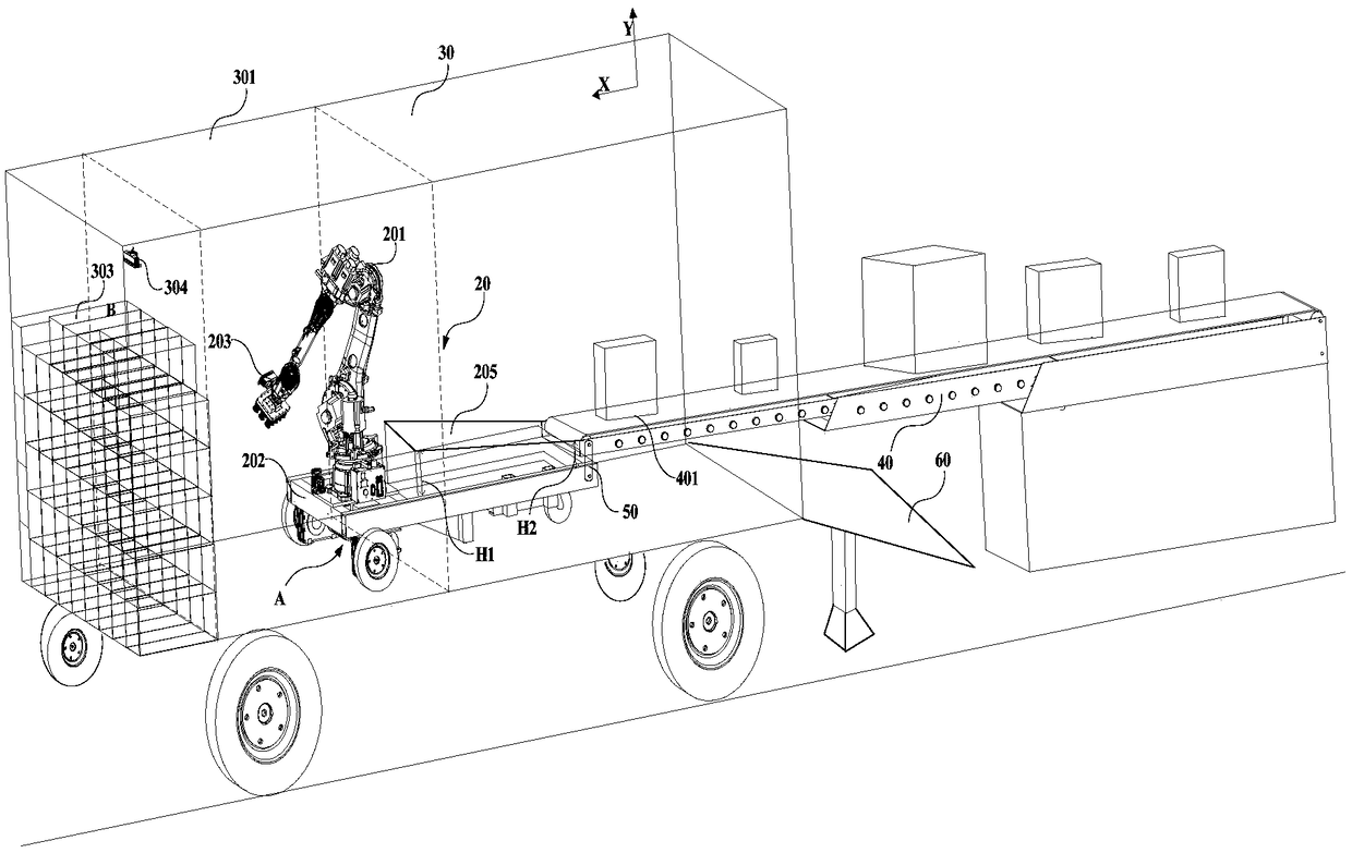 Method and device for automatically loading and unloading goods, and device with storage function