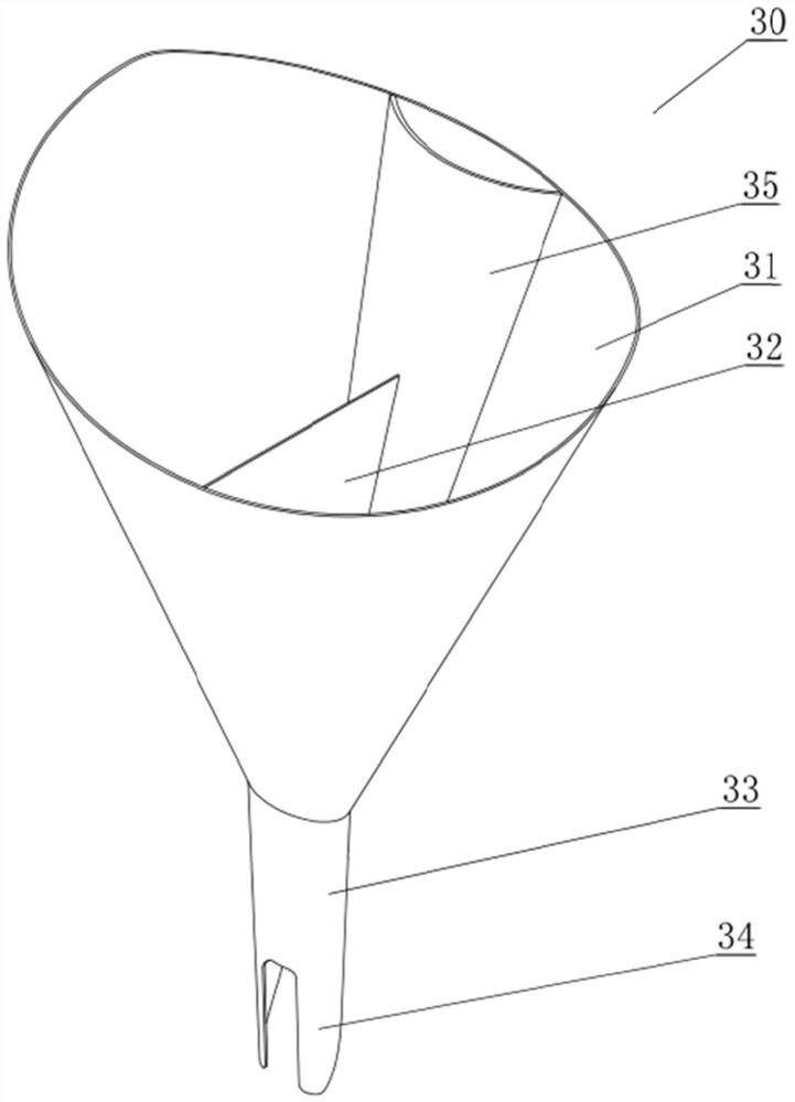 Finishing hopper, packaging assembly, packaging system and packaging method