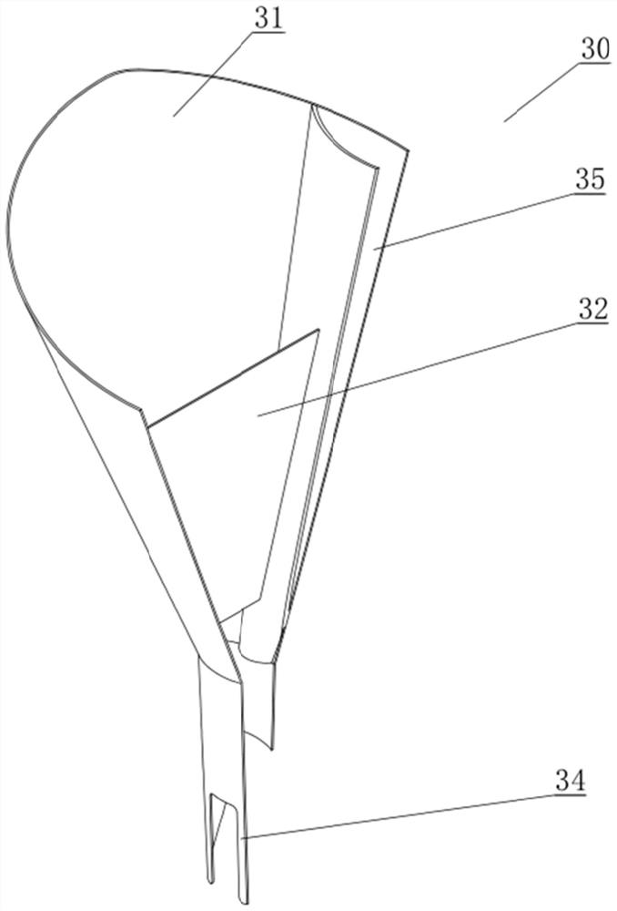 Finishing hopper, packaging assembly, packaging system and packaging method